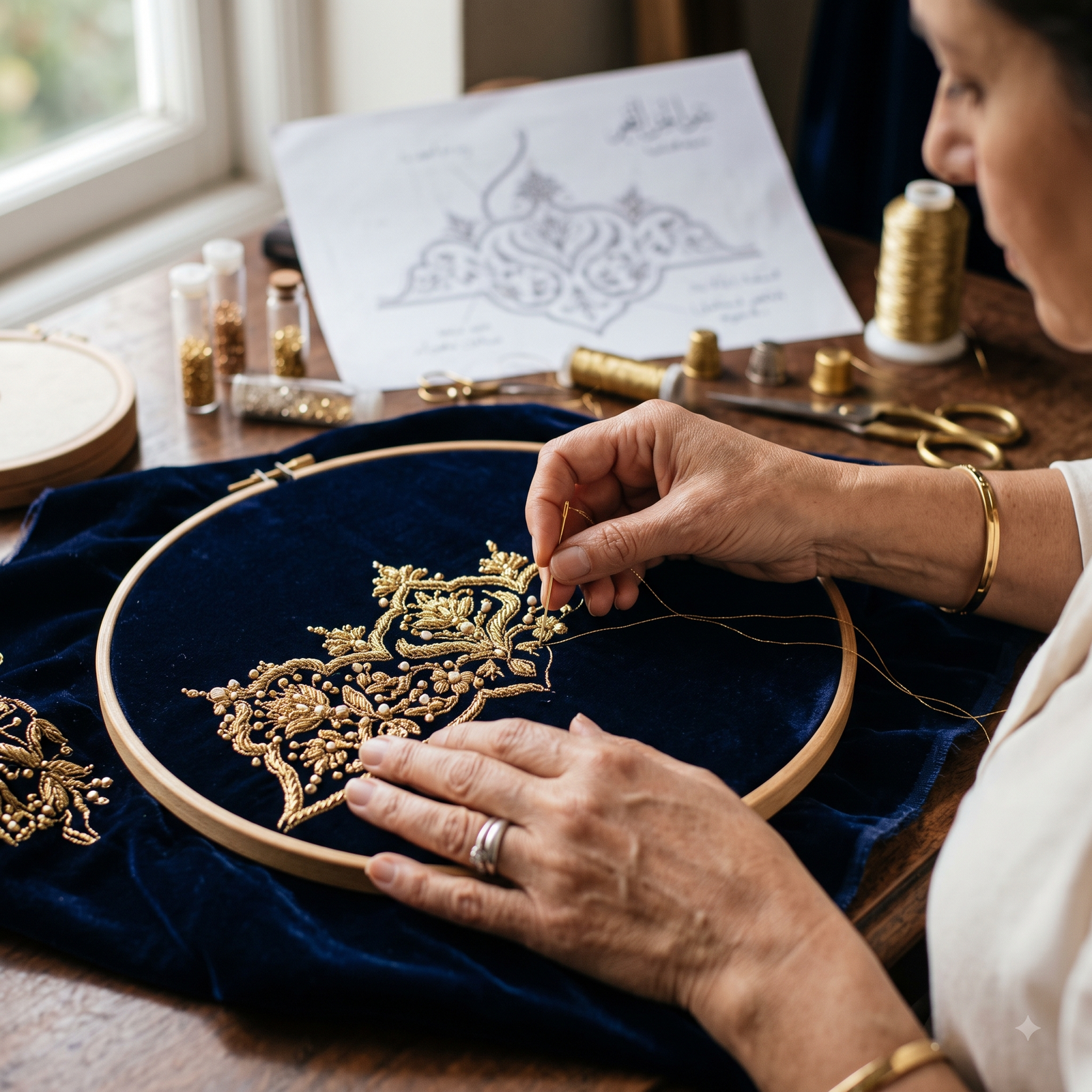 Asma Salman hand embroidery craftsmanship